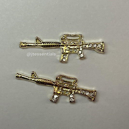 2 pc Gold Silver Bling Rifle -01 gun - JTessentials