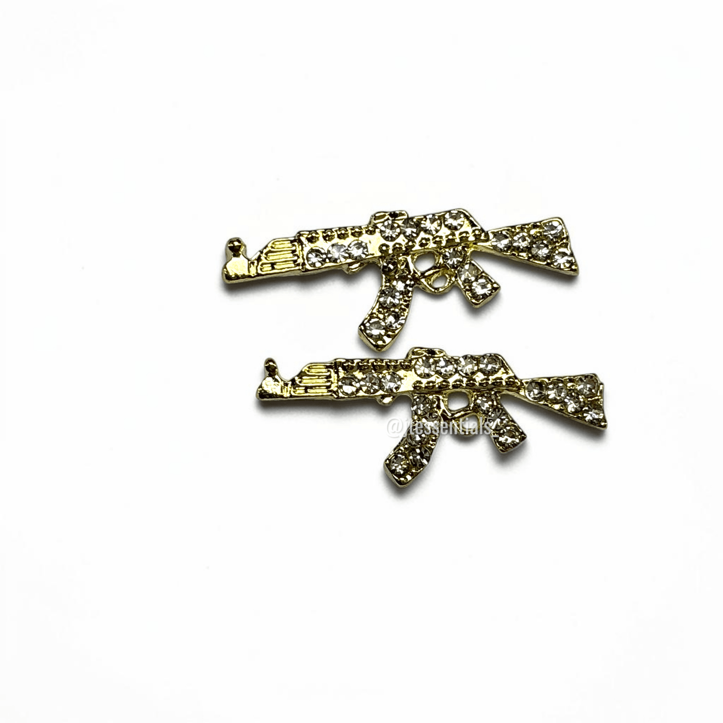 2 PC small Gold Silver Bling Rifle - JTessentials
