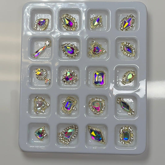 20 pcs AB RHINESTONE CHARM BOX - 12 - JTessentials
