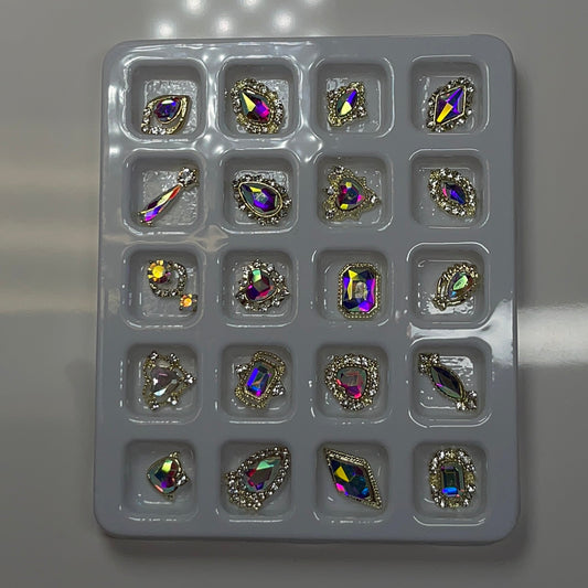 20 pcs AB RHINESTONE CHARM BOX - 12 - JTessentials