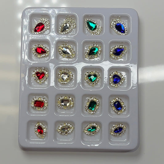 20 pcs RHINESTONE CHARM BOX - 06 - JTessentials