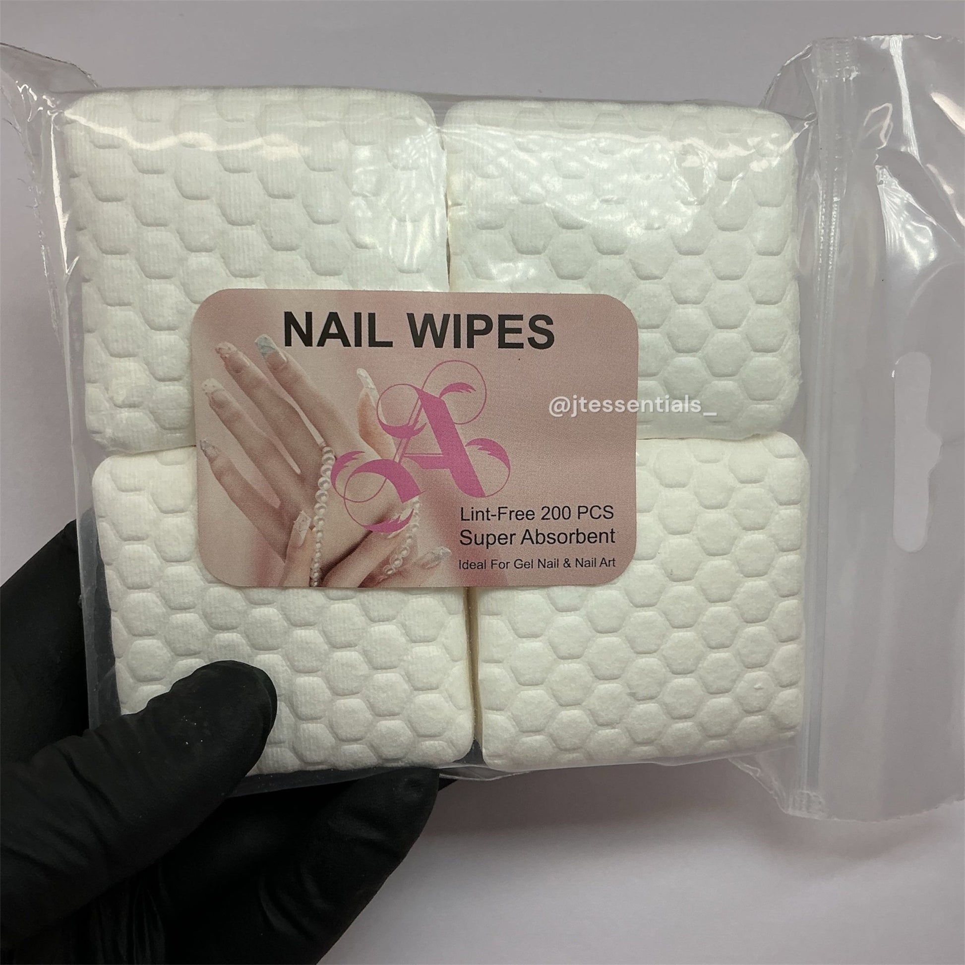 200 pcs Nail Wipes Linf-free-White - JTessentials
