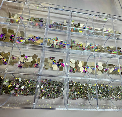 24 grit - AB high quality rhinestone box Bling for nails - JTessentials