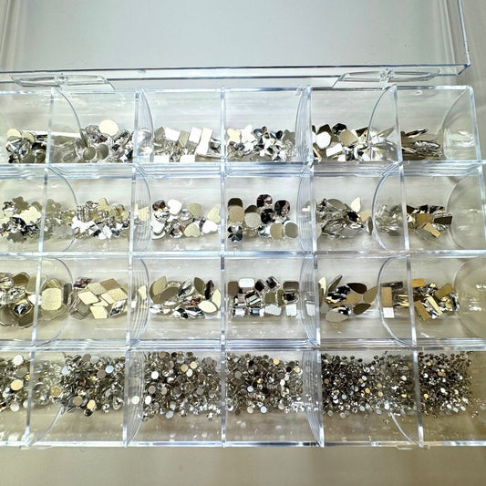 24 Grit Silver High - Quality Rhinestone Box - JTessentials