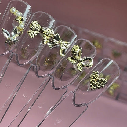 24 pcs - GOLD NAIL CHARM BOX - JTessentials