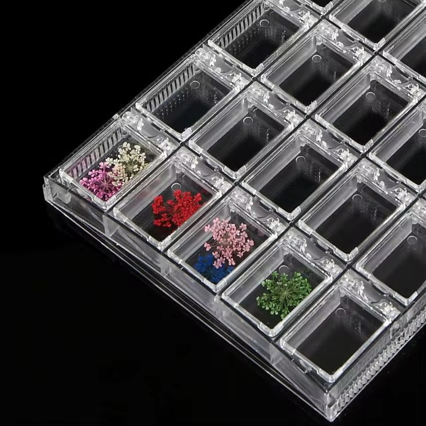 24 Slot Nail Art Storage Box with Flip Lid Organizer - JTessentials