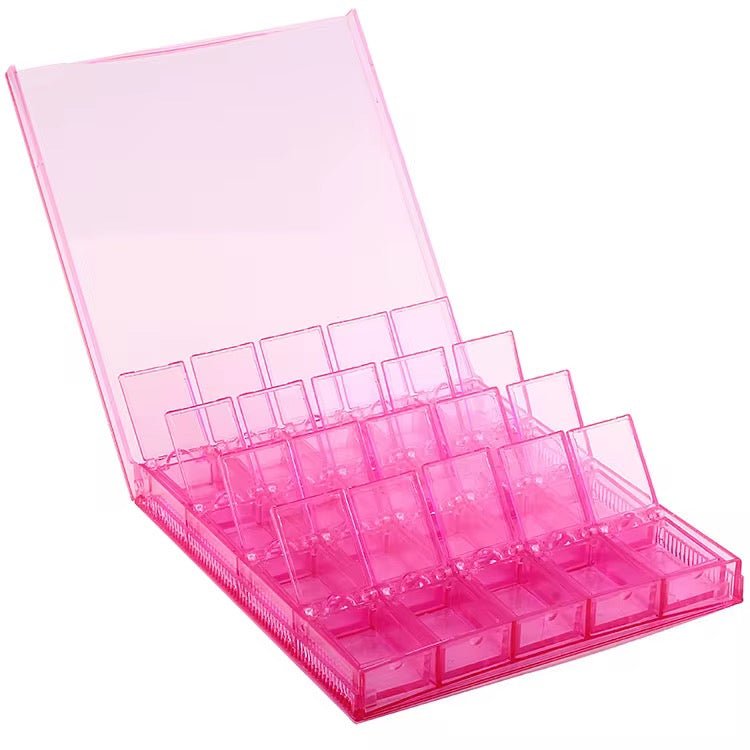 24 Slot Nail Art Storage Box with Flip Lid Organizer - JTessentials