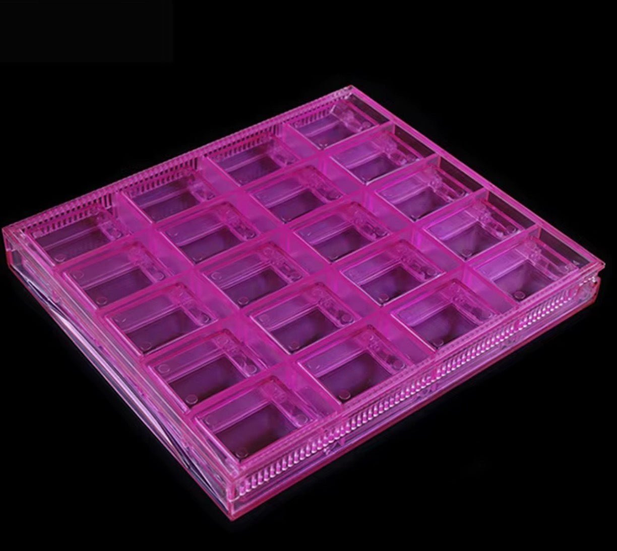 24 Slot Nail Art Storage Box with Flip Lid Organizer - JTessentials
