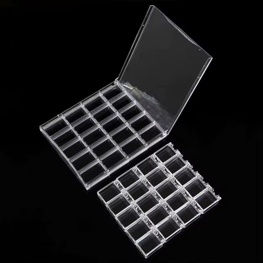 24 Slot Nail Art Storage Box with Flip Lid Organizer - JTessentials