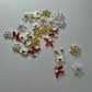 25 - Piece Christmas Nail Charm Mix - Snowflake & Reindeer Holiday Set - JTessentials