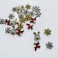 25 - Piece Christmas Nail Charm Mix - Snowflake & Reindeer Holiday Set - JTessentials