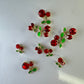 10 pcs Cherry Red Nail Charms - Small & Large Sizes for Stunning Nail Art Designs