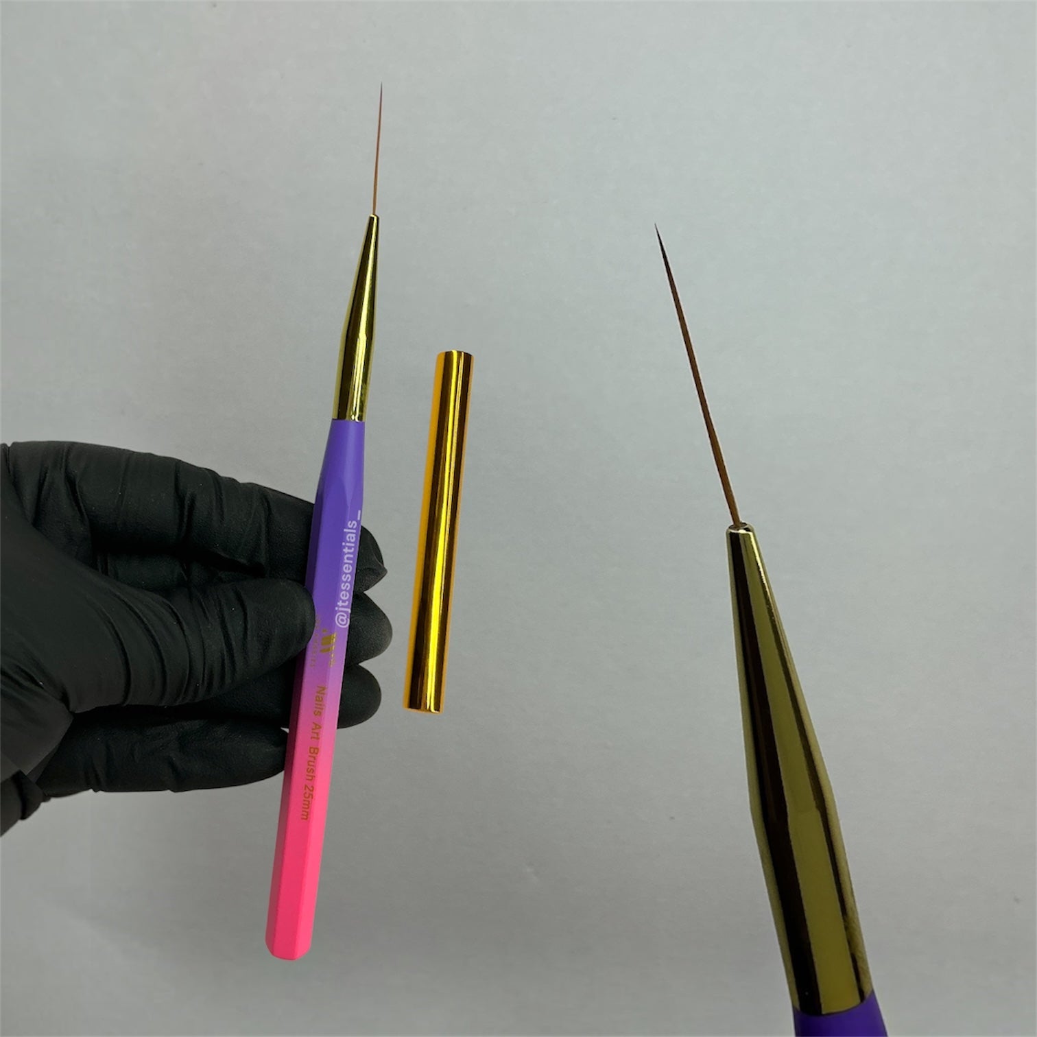 25mm Detail Liner Nail Art Brush - Precision Nail Brush for Fine Designs - JTessentials