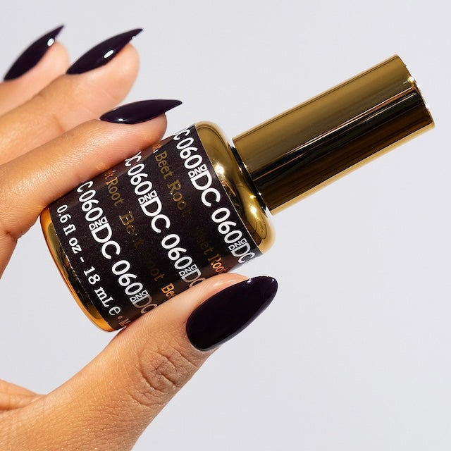 DND Beet Root #060 Gel Polish Duo – Rich Berry Red | Gel & Matching Lacquer Set