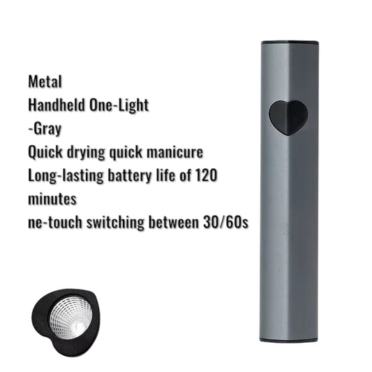 Gray Heart-Shaped Handheld UV LED Nail Lamp