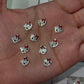 10 PC BLING kitty Nail Charm•Red