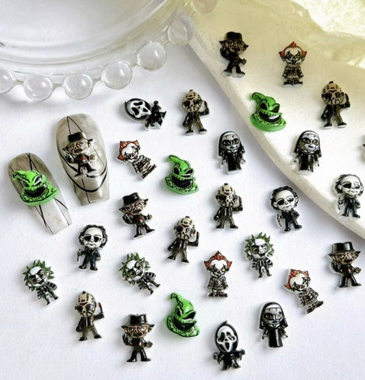 30 piece green spooky Halloween charm bag 03 - JTessentials
