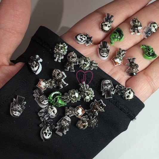 30 piece green spooky Halloween charm bag 03 - JTessentials