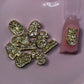 Gold Rhinestone Number Nail Charms – 0-9 Digits for Custom Nail Art