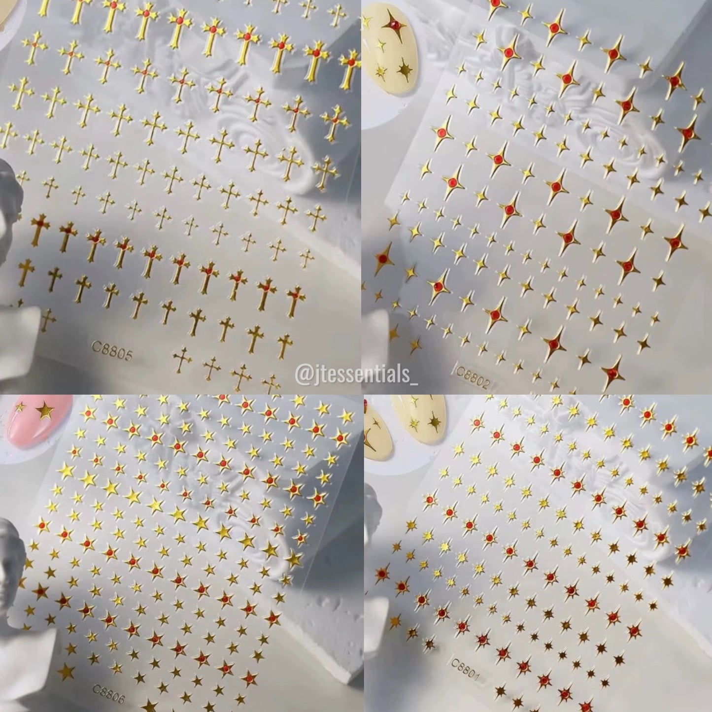Nail sticker- gold designs
