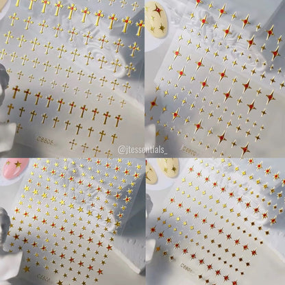 Nail sticker- gold designs