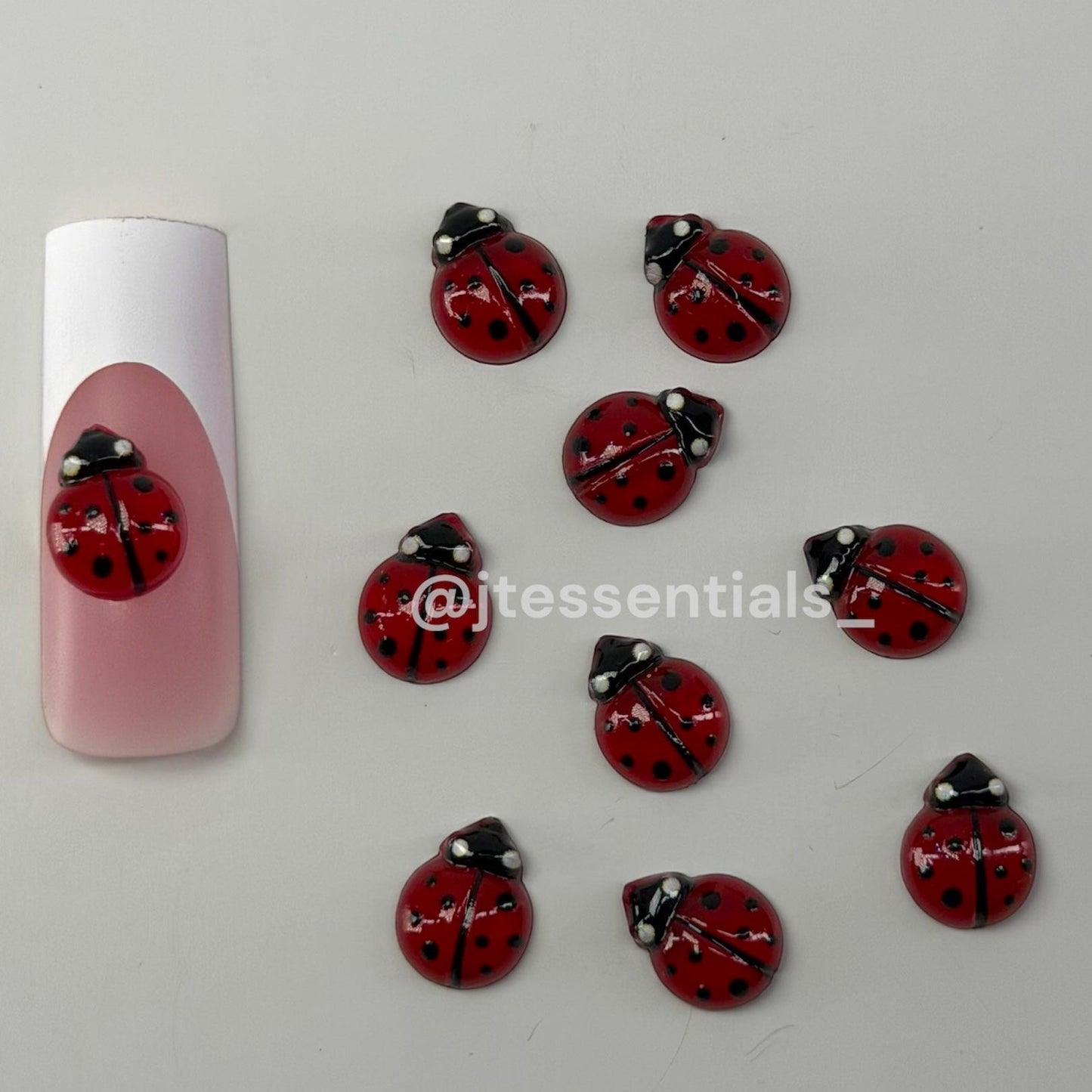 3D Ladybug Nail Charms – 10PCS Nail Art - JTessentials