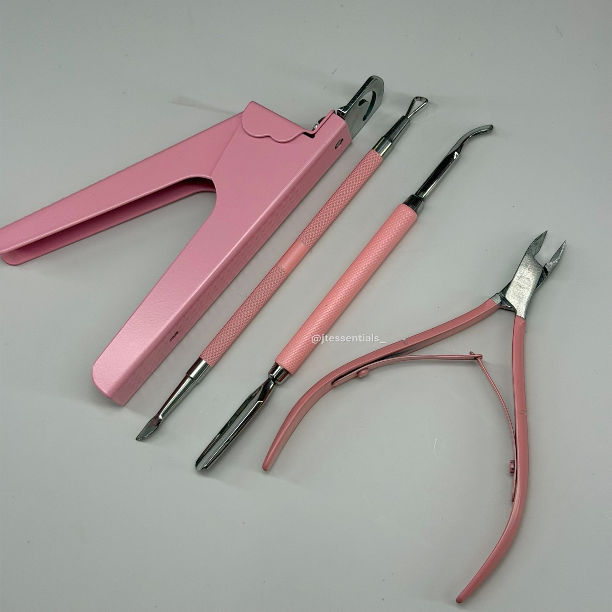 4 pc - Nail implements kit for nail enhancement - prep work - nail tip cutter - JTessentials