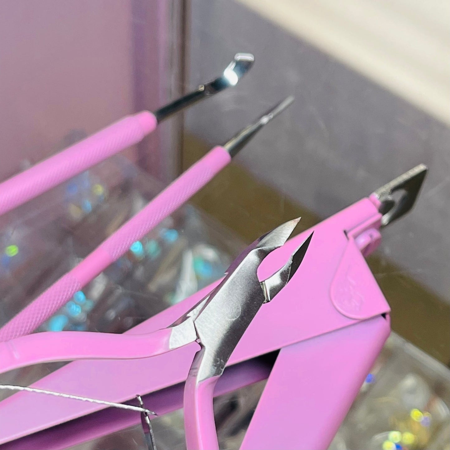 4 pc - Nail implements kit for nail enhancement - prep work - nail tip cutter - JTessentials
