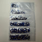 Blue rhinestone flat back- 6 grit pack of crystals for nail decoration