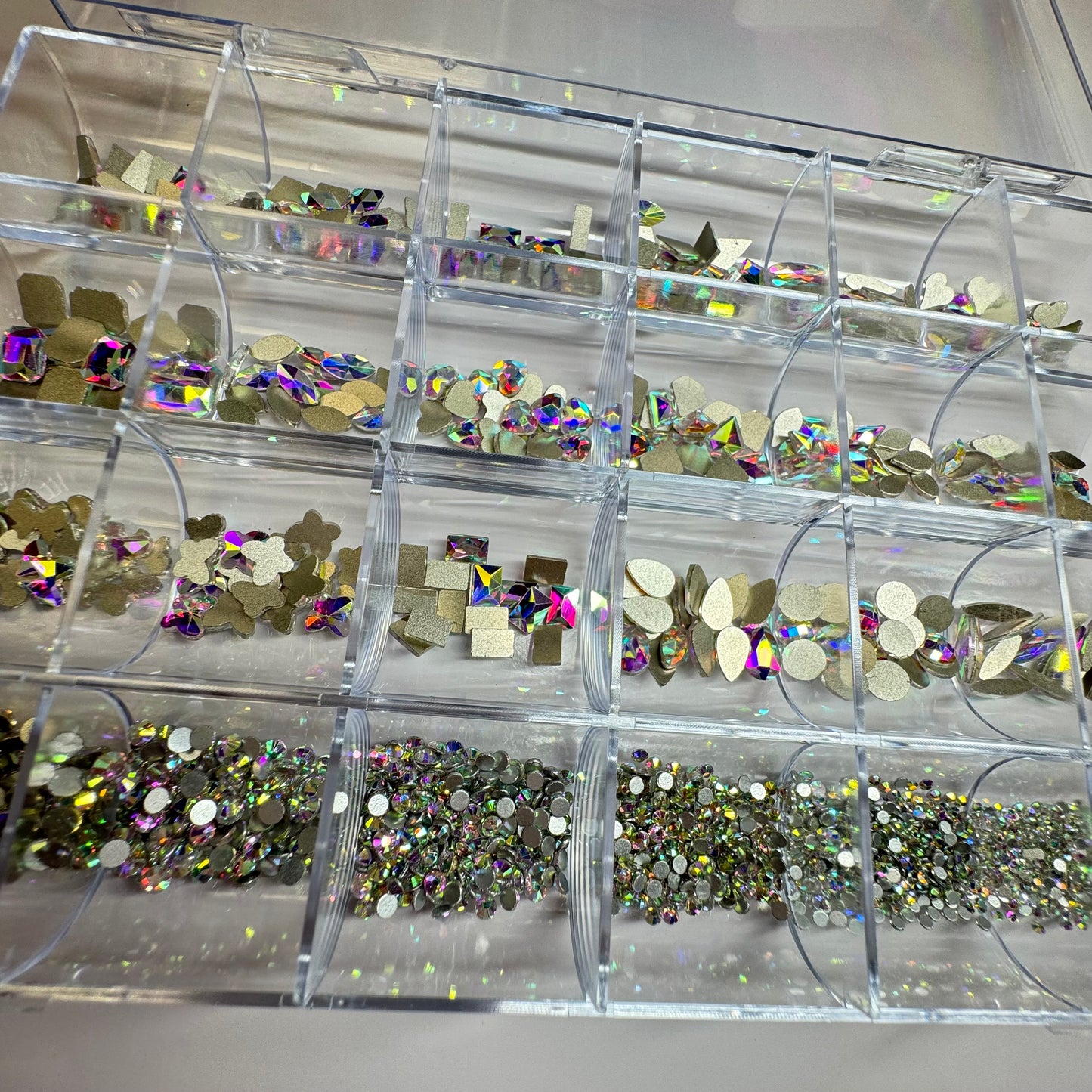 24 grit-AB high quality rhinestone box Bling for nails