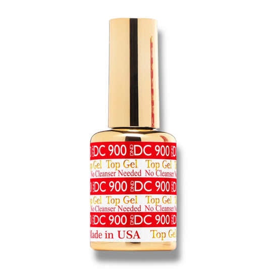 DND DC No Cleanse Top Coat 900 – High-Gloss, Long-Lasting Finish | Gel Nail Top Coat