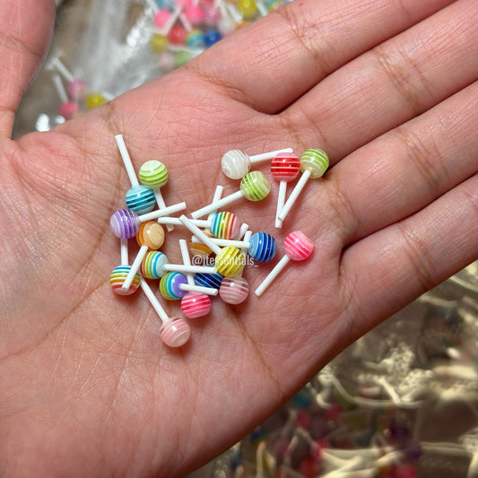 Colorful lollipop nail charms for 3D nail art
