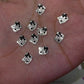 10 PC BLING kitty Nail Charm•BLACK