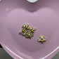 5 PCS Bee Nail Charms – Gold Crystal & Pearl Accents - JTessentials