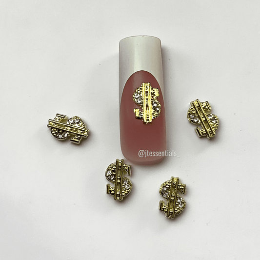 5 PCS Dollar $ign Money Nail Charms - JTessentials