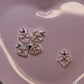 5 pcs Heart with Crown Nail Charms - Silver with Pink Accents for Valentine’s Day - JTessentials