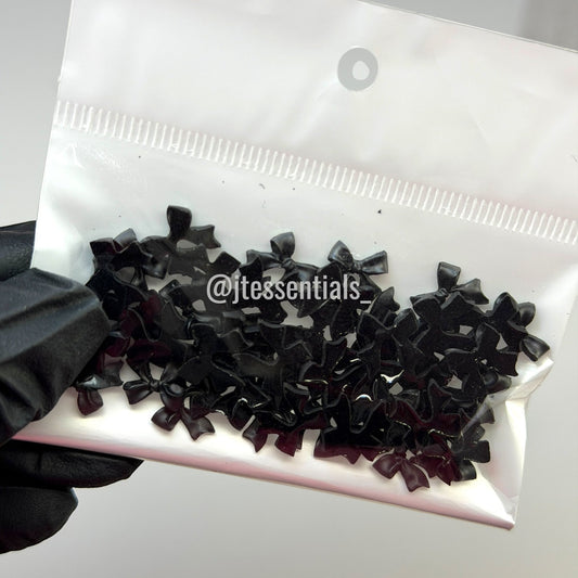 50 PC BOW CHARMS | BLACK - JTessentials