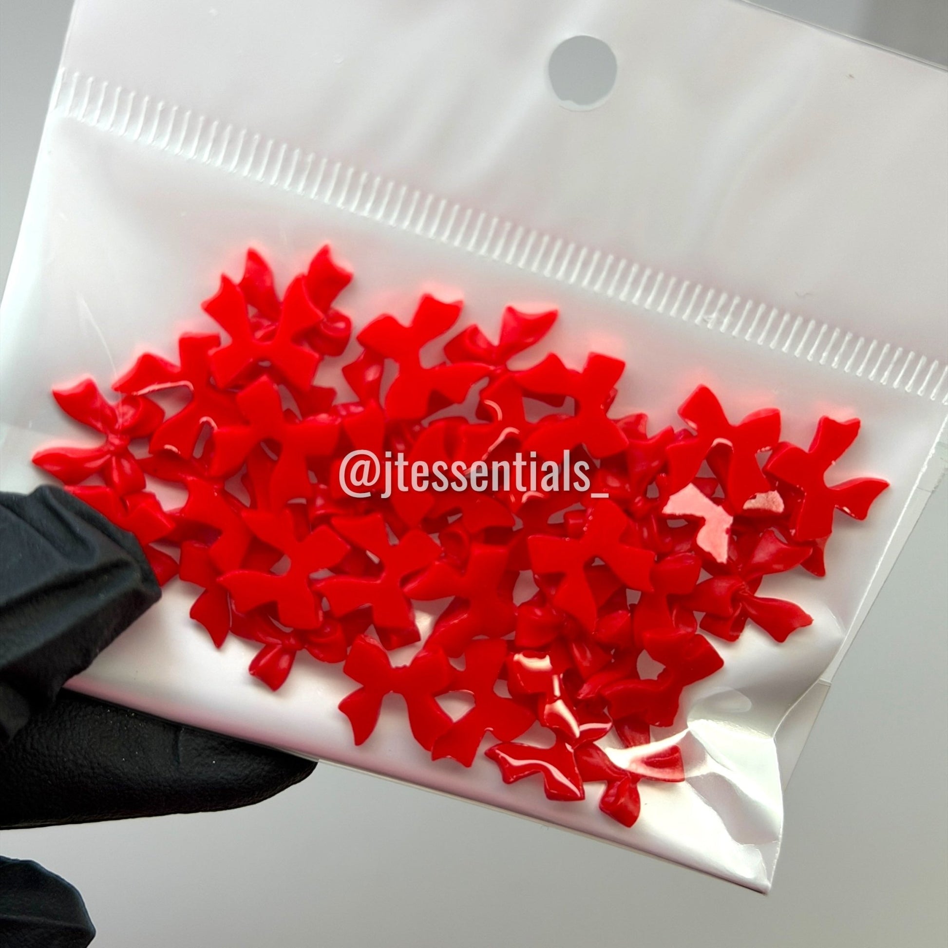 50 PC BOW CHARMS |RED 01 - JTessentials