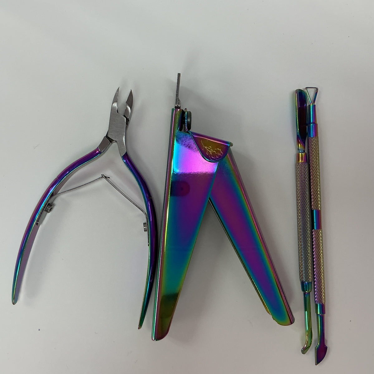 4 pc -Nail implements kit for nail enhancement- prep work - nail tip cutter