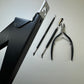 4 pc -BLACK Nail implements kit for nail enhancement- prep work - nail tip cutter