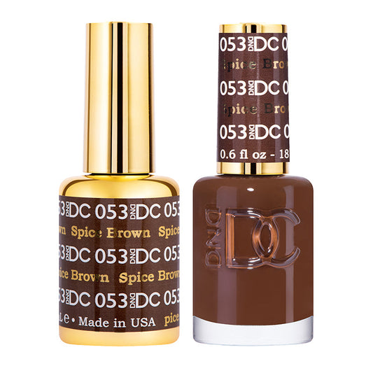 Spiced Brown #053 – DC Gel Polish Duo | Long-Lasting, Rich Autumn Brown