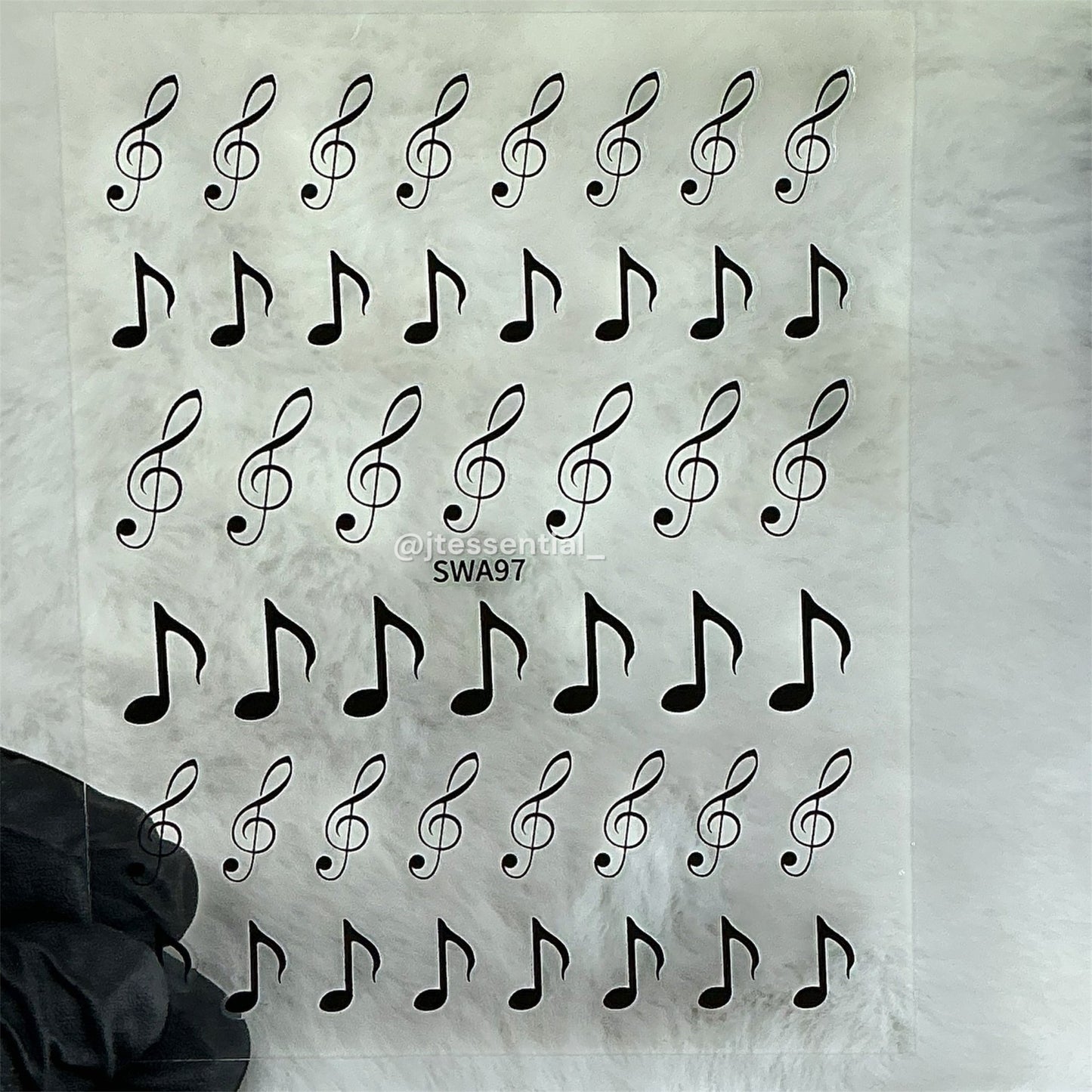 5D Music Note Nail Stickers – Nail Art Decals - JTessentials
