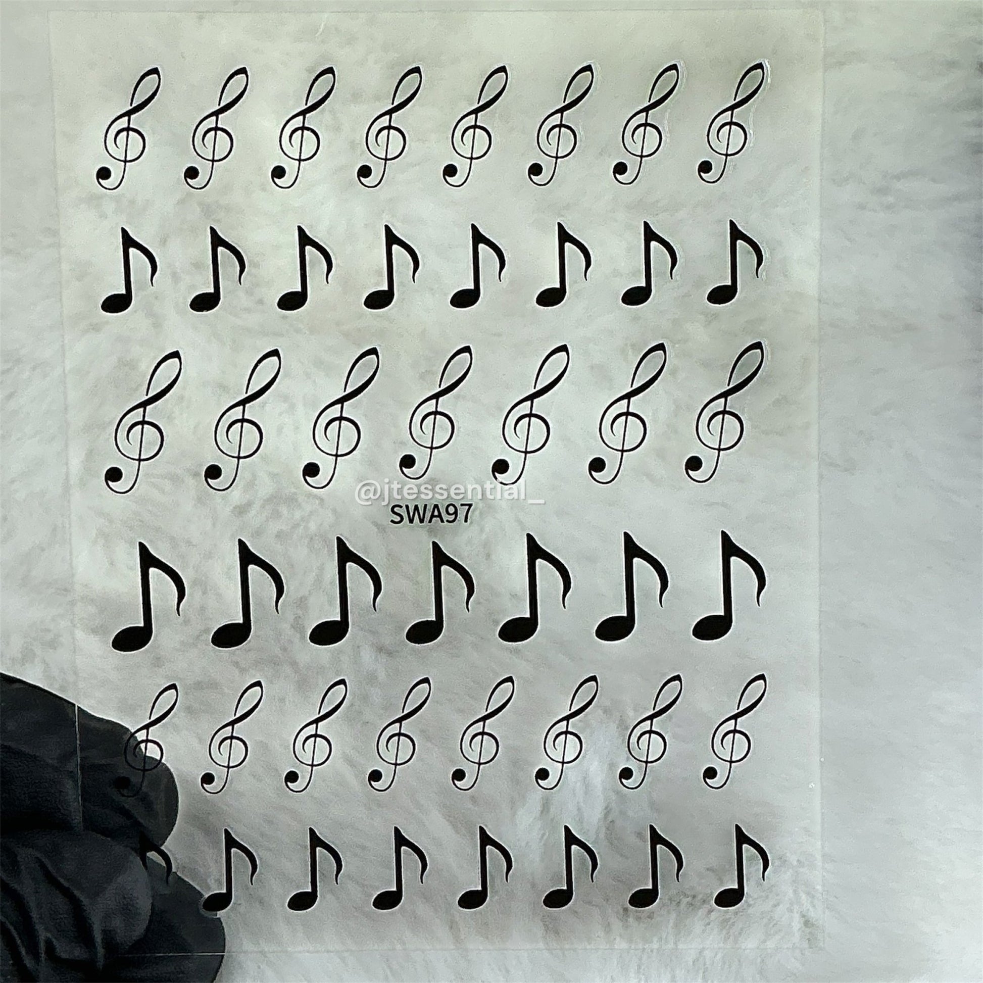 5D Music Note Nail Stickers – Nail Art Decals - JTessentials