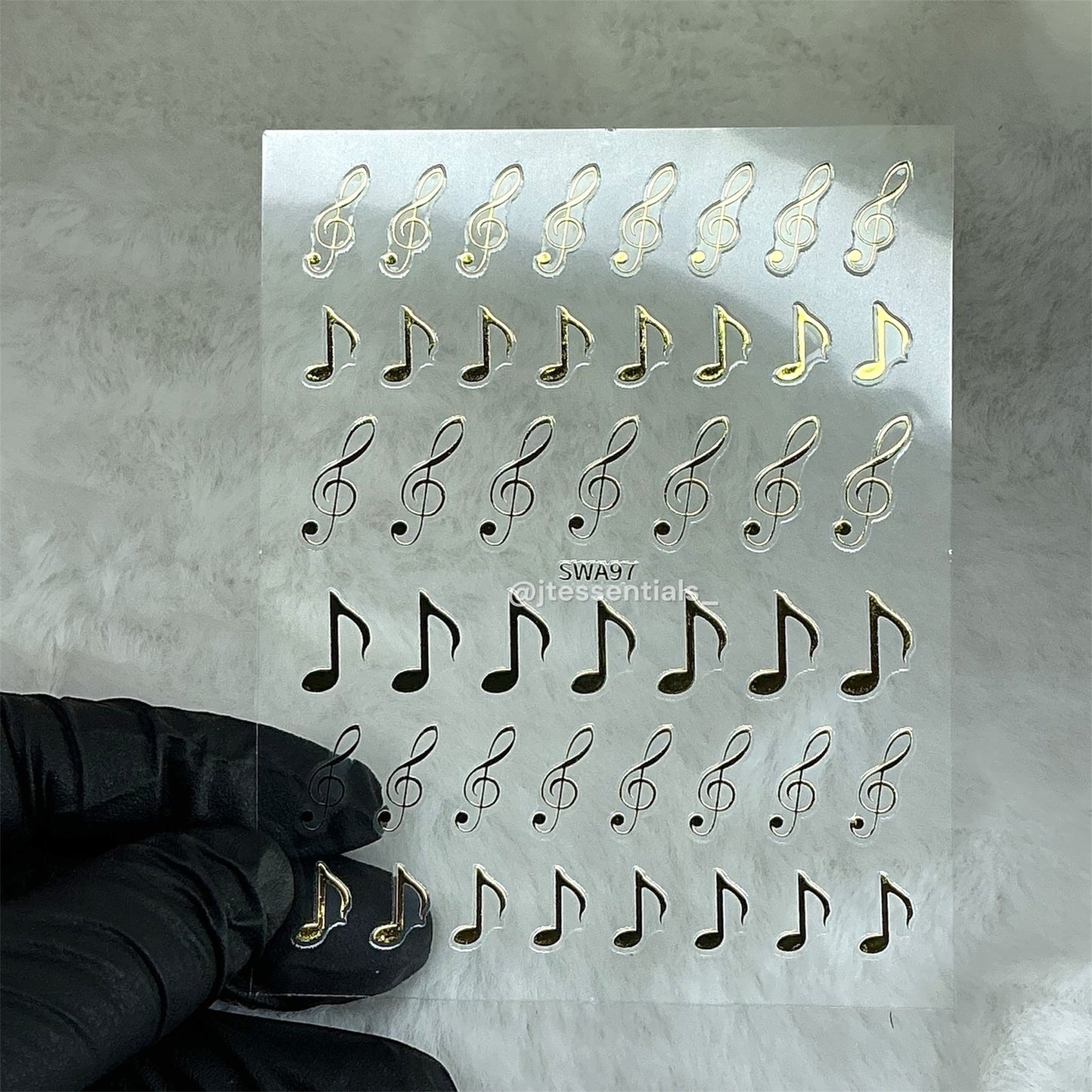 5D Music Note Nail Stickers – Nail Art Decals - JTessentials