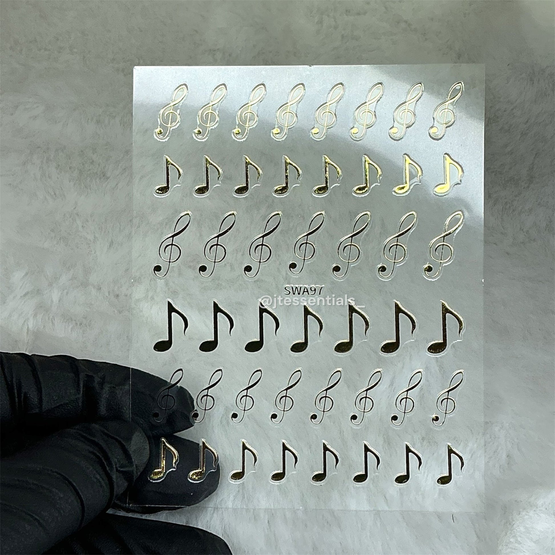 5D Music Note Nail Stickers – Nail Art Decals - JTessentials