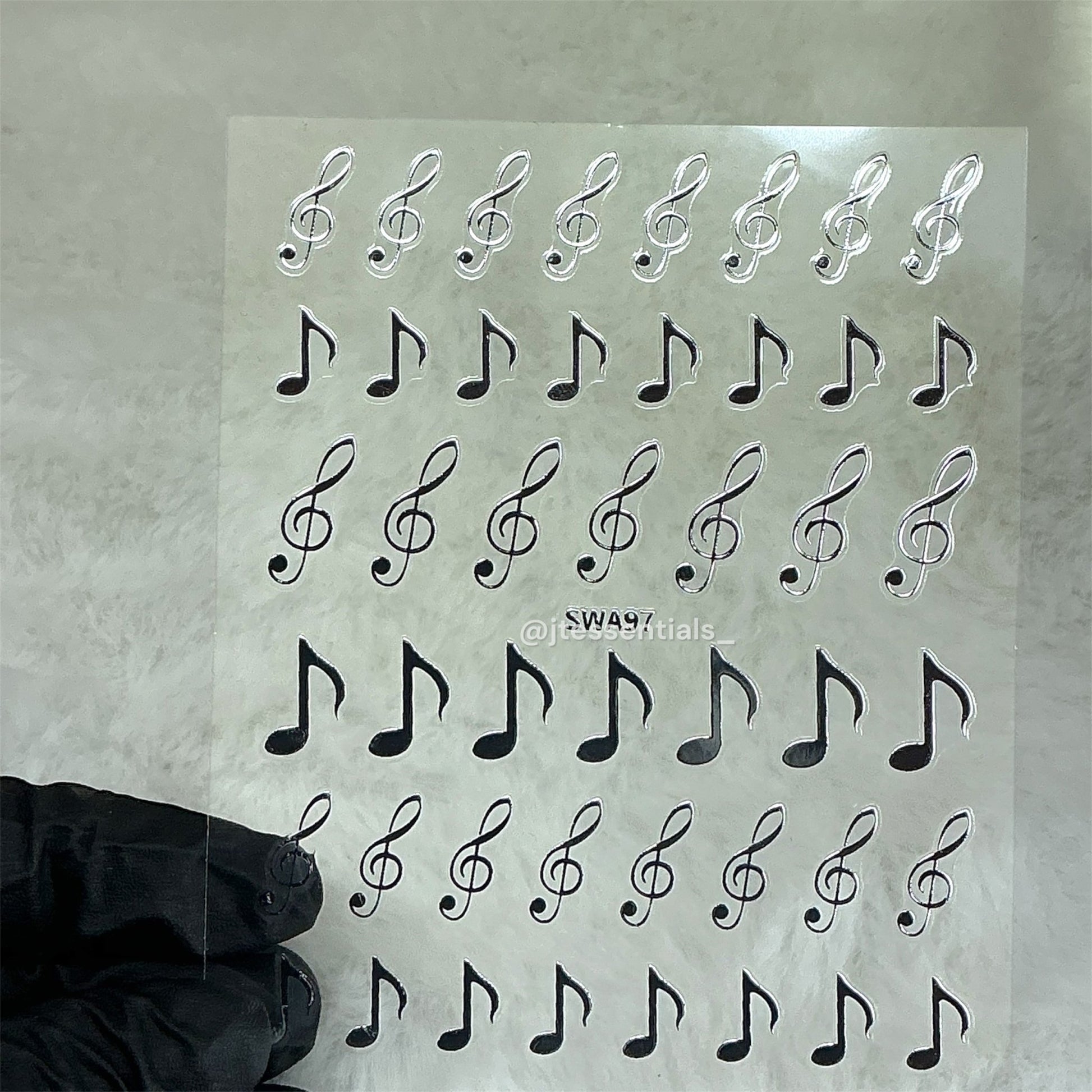 5D Music Note Nail Stickers – Nail Art Decals - JTessentials