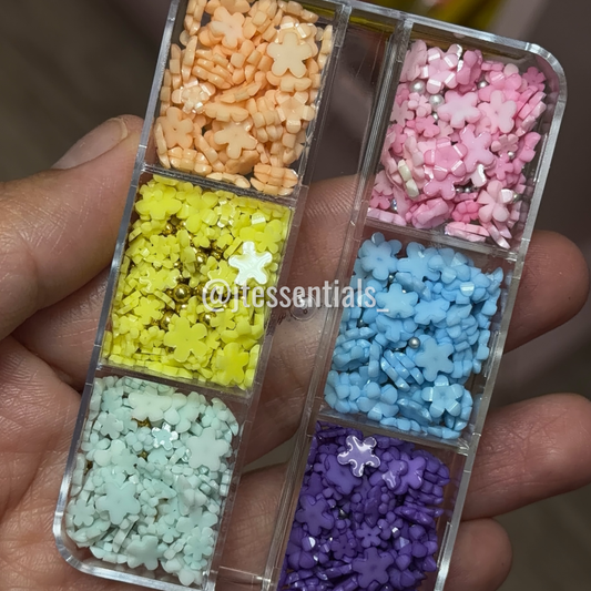 6 Color Flower Spring Resin Nail Art Decorations – Small 3D Floral Charms for Nails - JTessentials