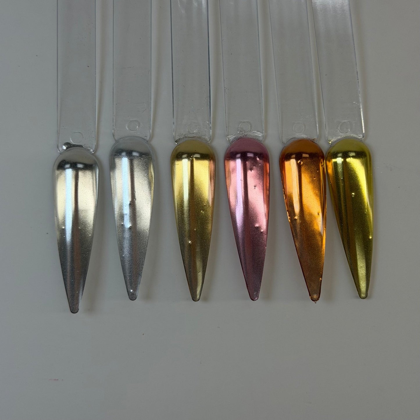 6 pcs - Metallic Chrome Nail Art Powder Set 001 - JTessentials