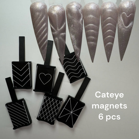 6 - Piece Cat Eye Nail Magnet Set - Create Stunning Magnetic Nail Designs - JTessentials