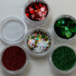 6 - Piece Christmas Glitter Nail Art Set - Festive Decorations for Nails - JTessentials